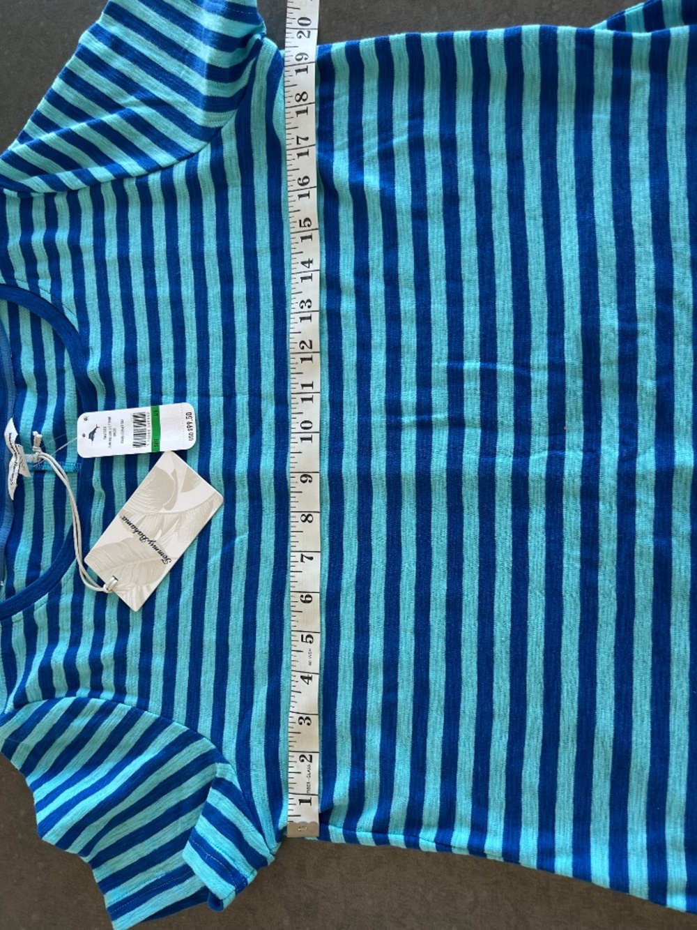 NWT Tommy Bahama Juan the Line Striped T-Shirt Dress in Cobalt Sea Sz L - Picture 5 of 6